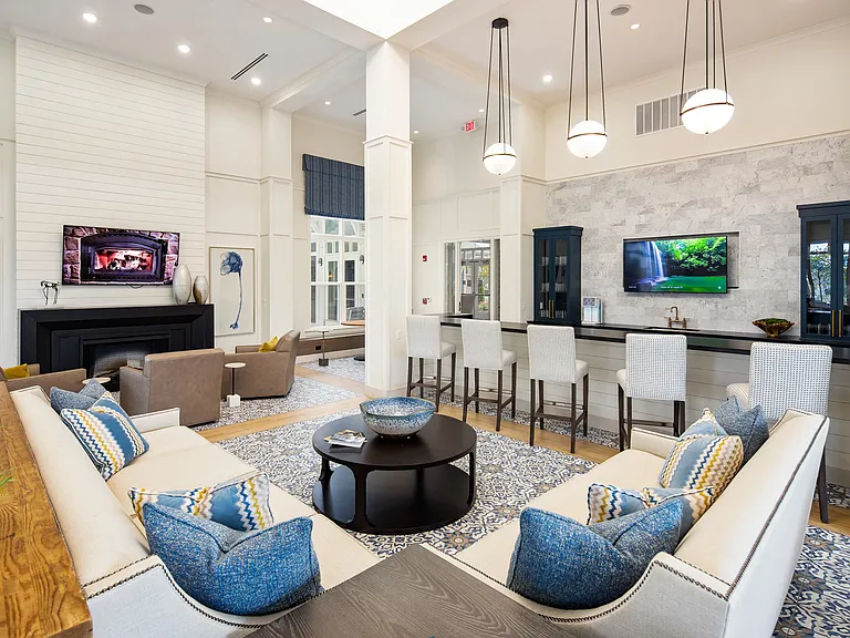 Resident clubhouse and communal kitchen