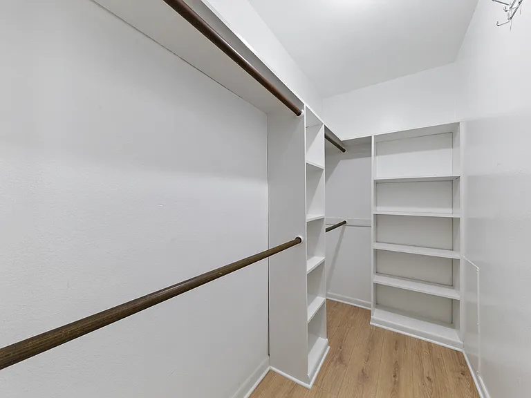 large walking closet on the second floor