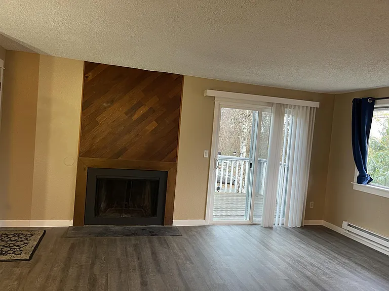 Fireplace and spacious living area