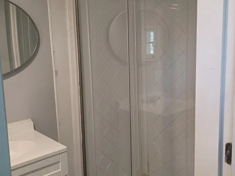 Bath with shower