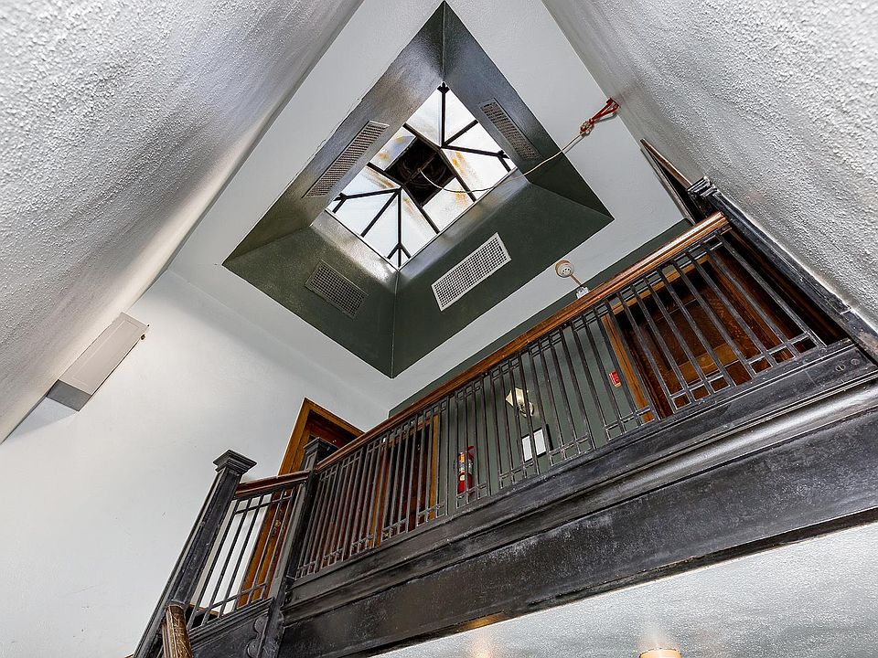 staircase with skylight