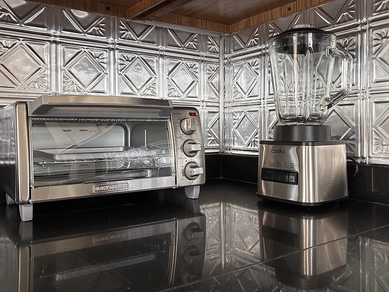 Toaster oven and blender