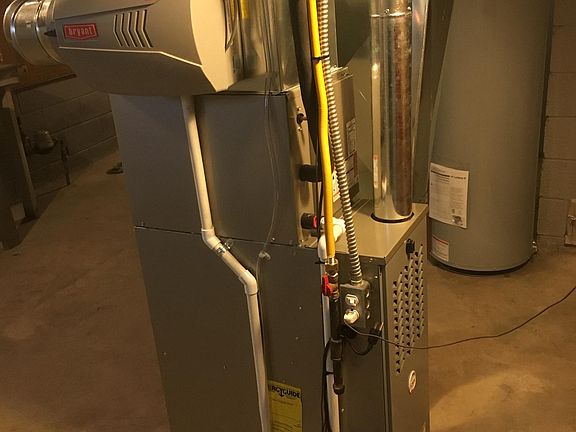 Newer hot water heater, furnace and A/C