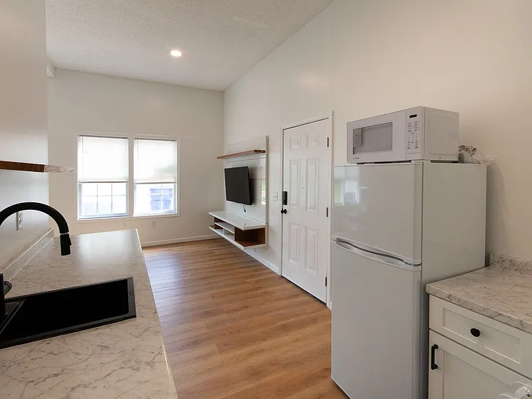 Microwave and Refrigerator