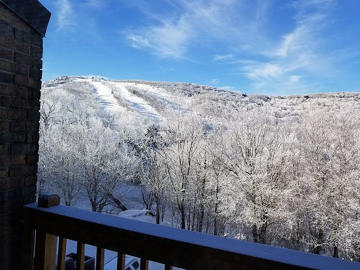 View of ski slopes from unit