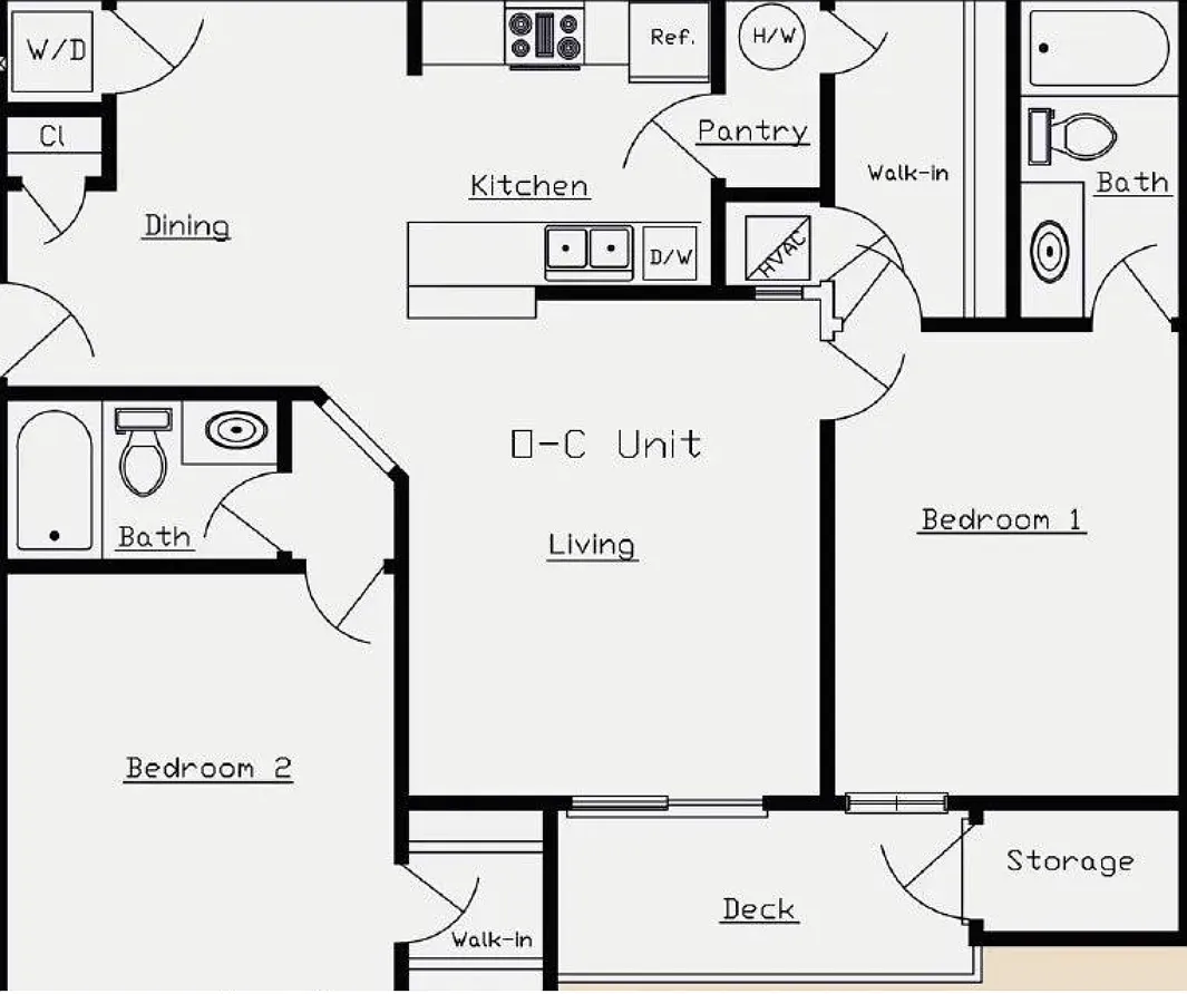 Floor plan Two Bedroom