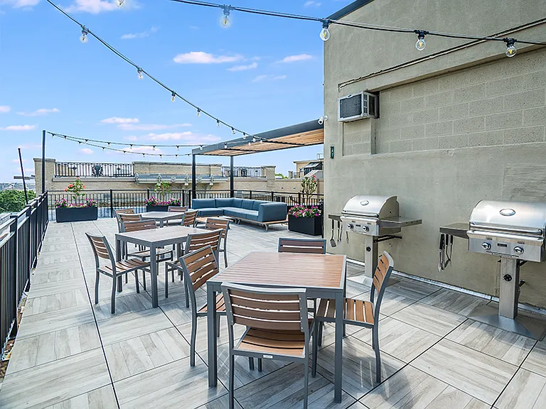 Rooftop deck grilling area