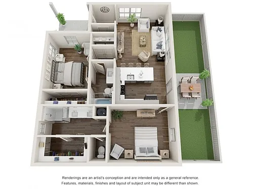 Floor plan 2 Bed Birch Twin