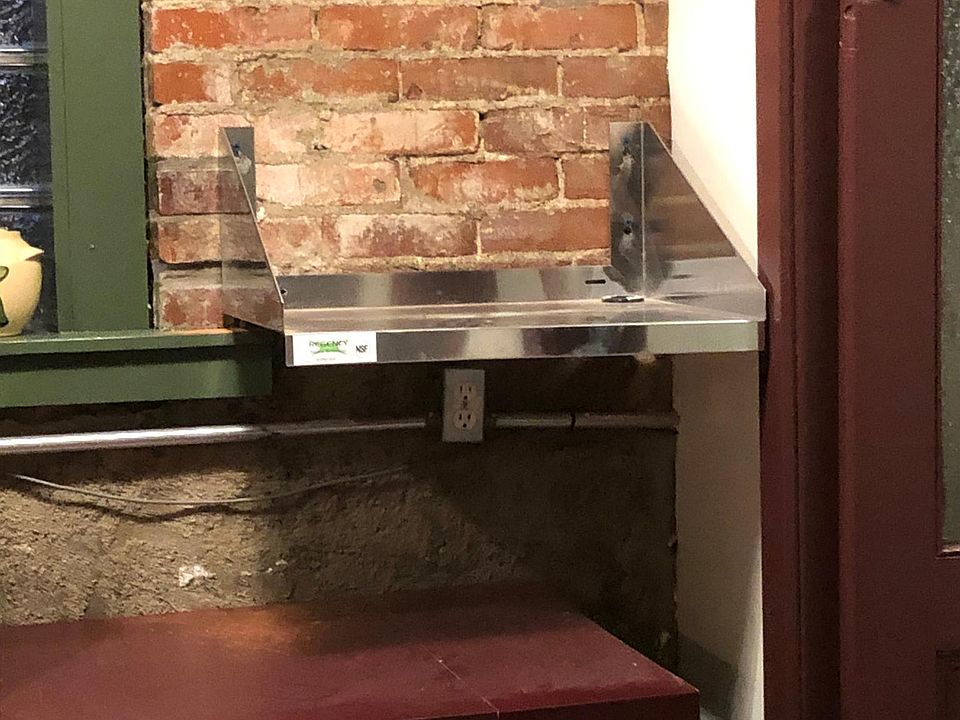 Microwave stainless steel shelf