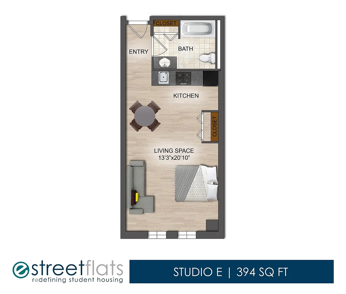 Floor plan Studio E