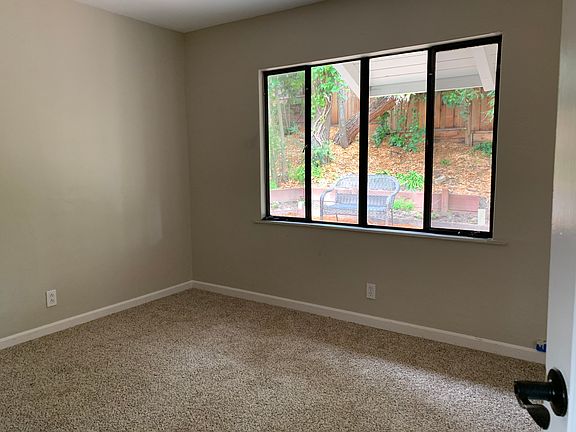 Bedroom facing back yard