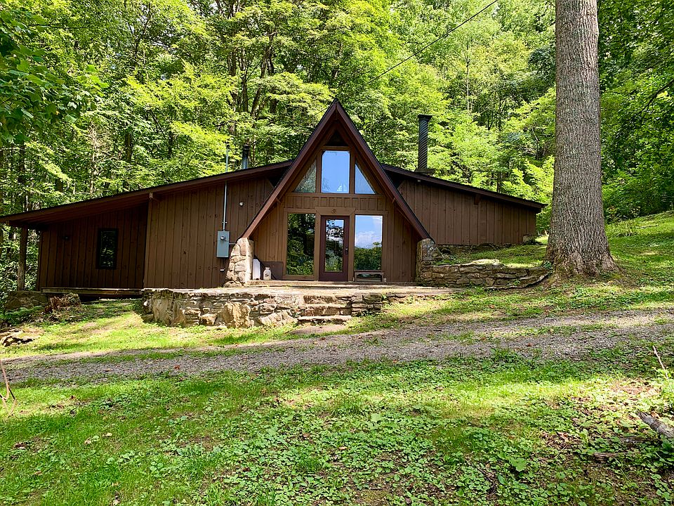 A-frame front. Renters mow grass with provided mower.
