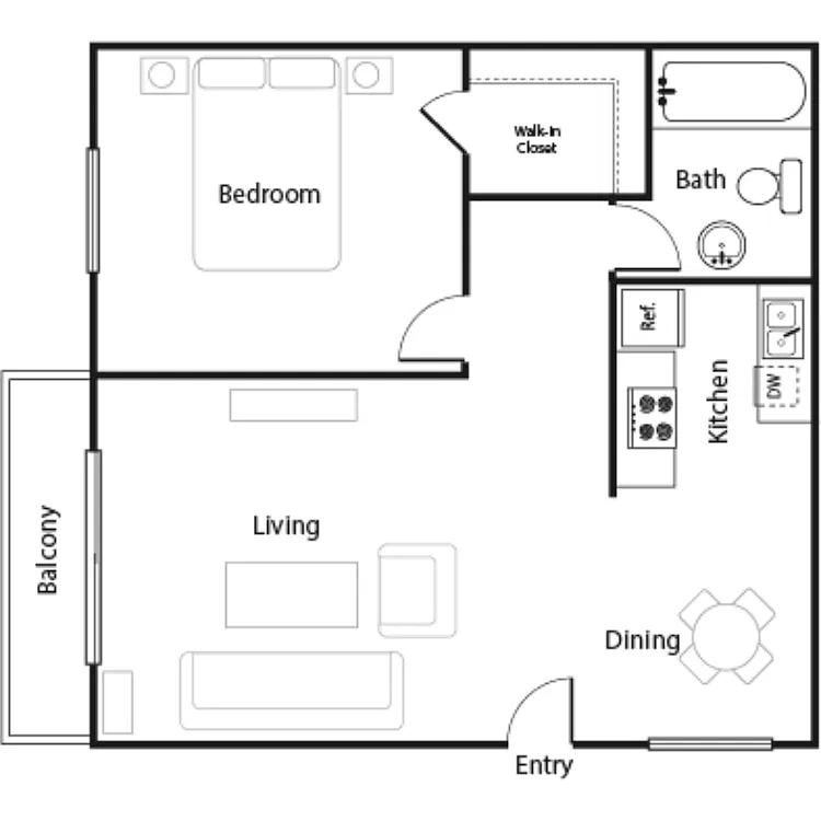 Floor plan 1 Bedroom