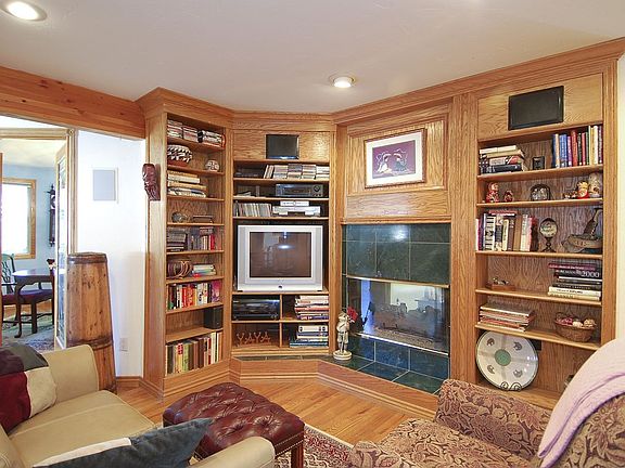 This room shares a  two way fireplace with a fabulous study.