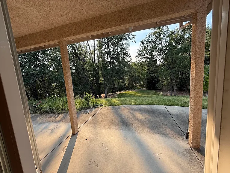 View from master bedroom patio door
