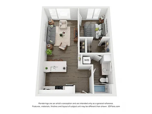 Floor plan One Bedroom B