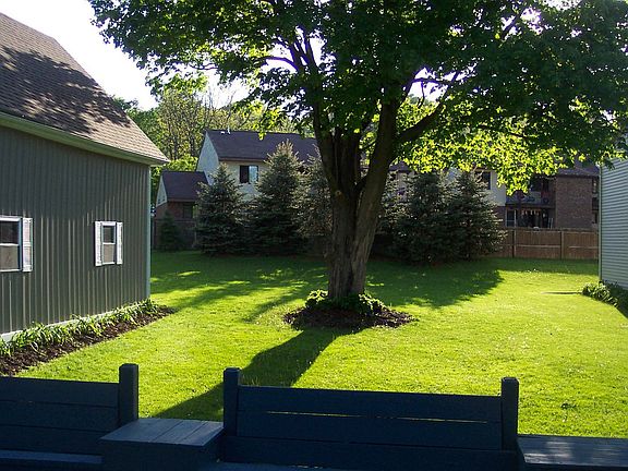 View of back yard from deck.