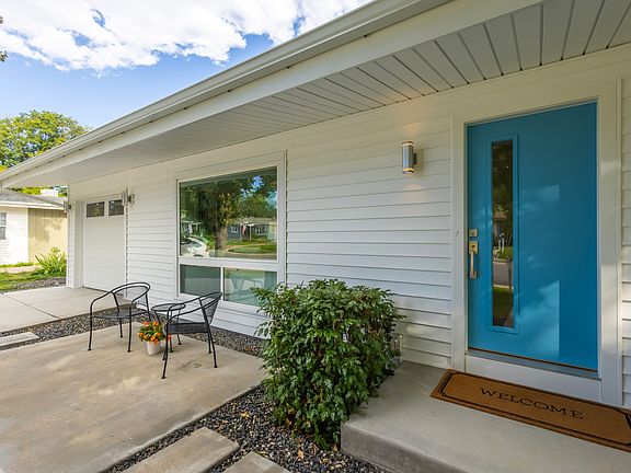 Front patio with picture window