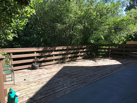 Shared deck overlooking the creek