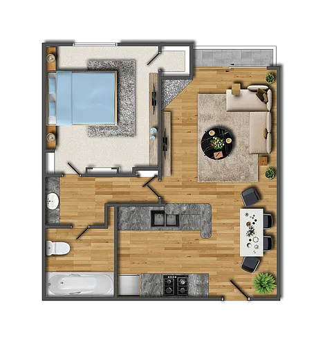 Floor plan One Bedroom