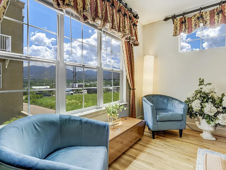 View from the living room of the mountains!