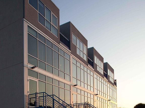 Rear exterior at dusk