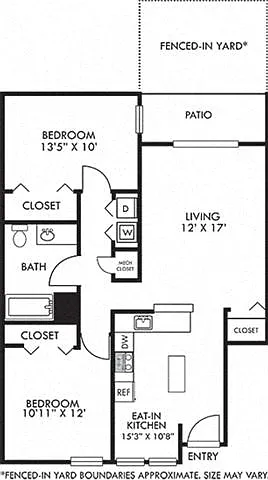 Floor plan Forsythia With Fenced-In Yard