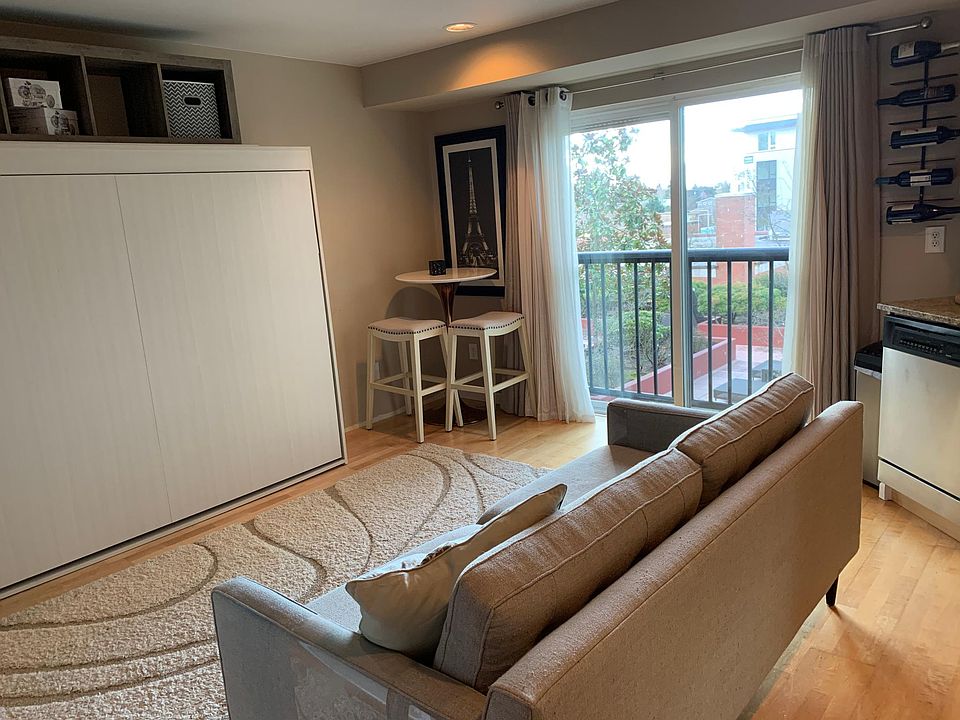 Sliding glass door allows for lots of light!