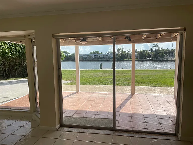 Living Room view and backyard patio