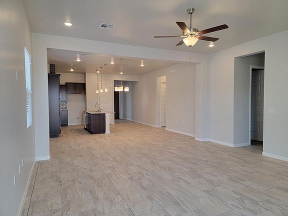 Open living/ kitchen/ dining area