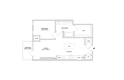 Floor plan B21 1X1