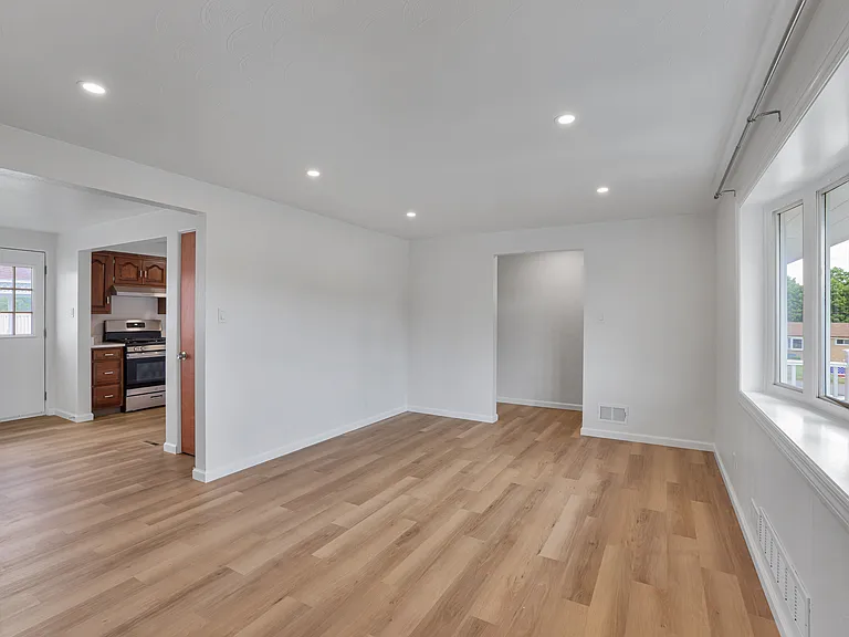 living room into dining room
