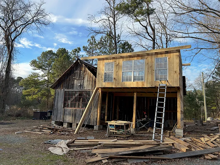 new bonus room over garage under construction