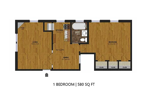 Floor plan Lake Harriet - One Bedroom
