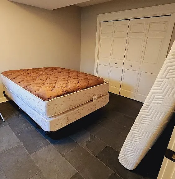 Basement bedroom with egress window.