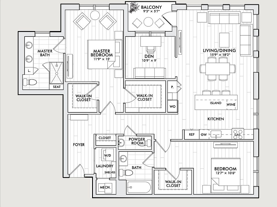Residence D2 - Two Bedroom Den Guest Room
