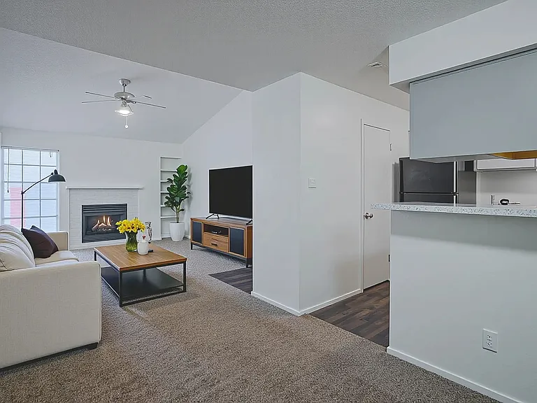 Virtually Staged Living Room Ironhorse Flats