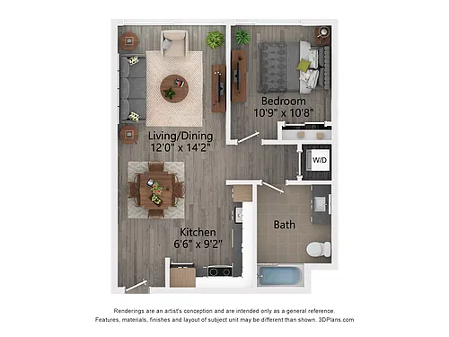 Floor plan 1 Bedroom
