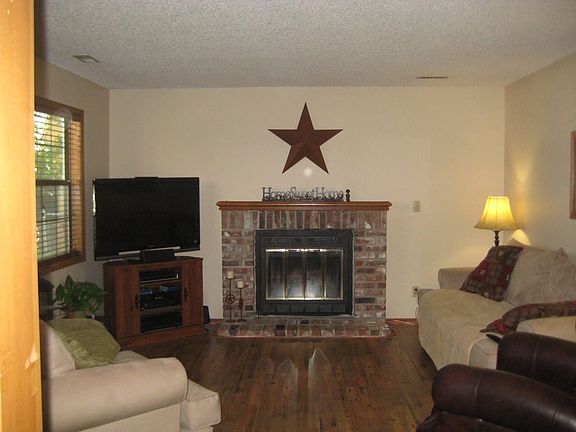 Wood burning fireplace