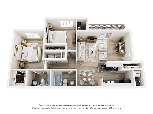 Floor plan 2 Bedrooms