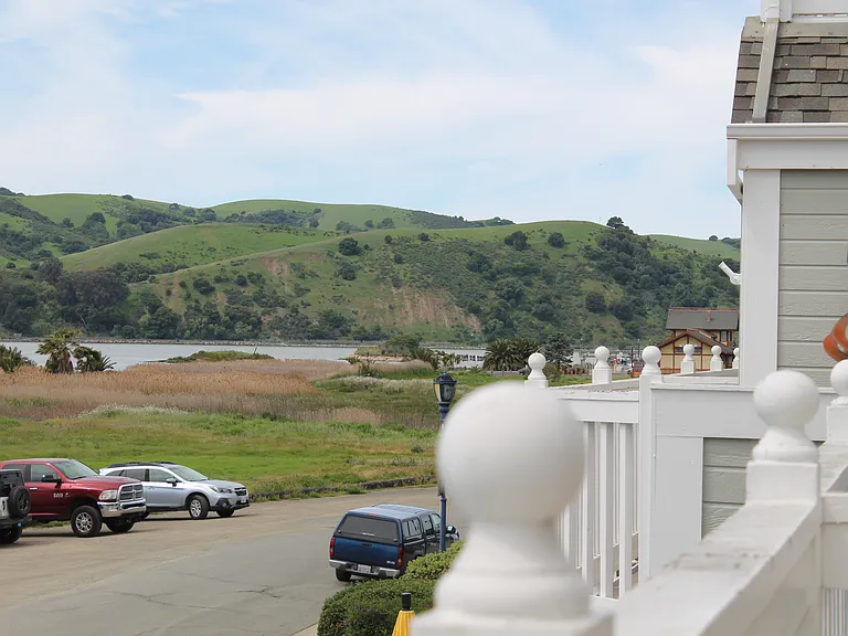 View from front balcony to First Street