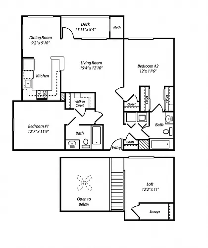 Floor plan B2L The Hampshire Loft