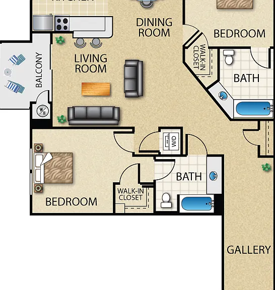 H Floorplan Diagram