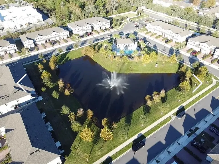 Aerial View of Lake in front of property