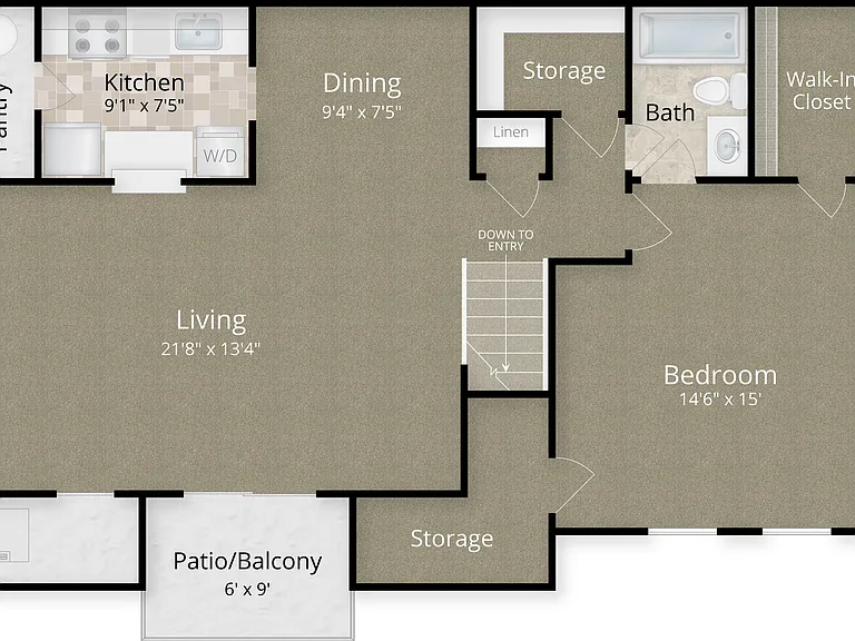 Birchwood II - 1 Bedroom/1 Bath Birchwood II - 1 Bedroom/1 Bath