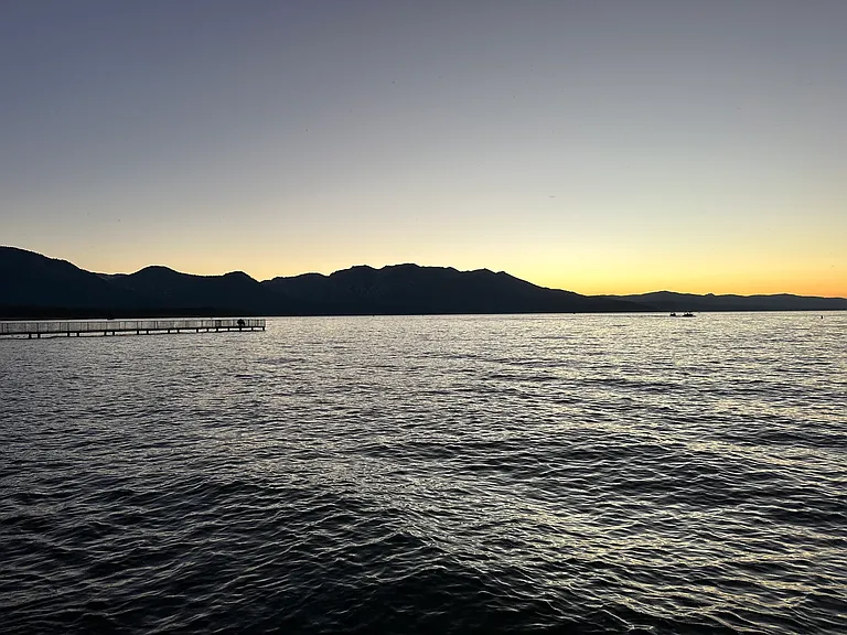 Sunset at the private beach