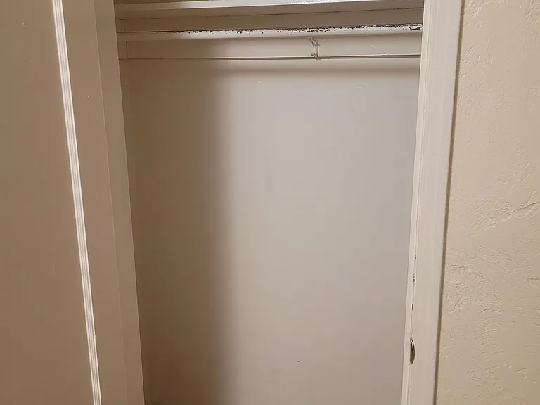 Bedroom 1 closet. Photo taken 2024.