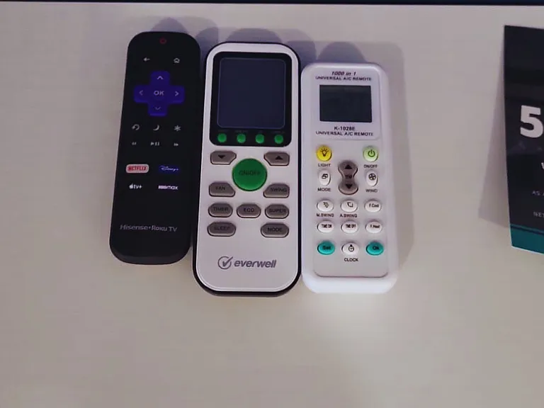 A/C and Smart TV remote controls for your comfort and convenience.