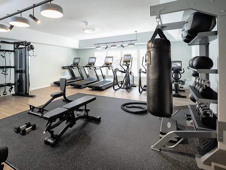 Fitness center with cardio and strength equipment