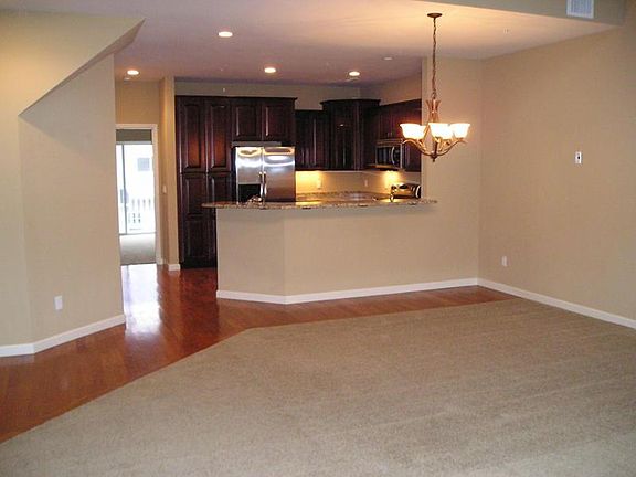 Living room to kitchen view